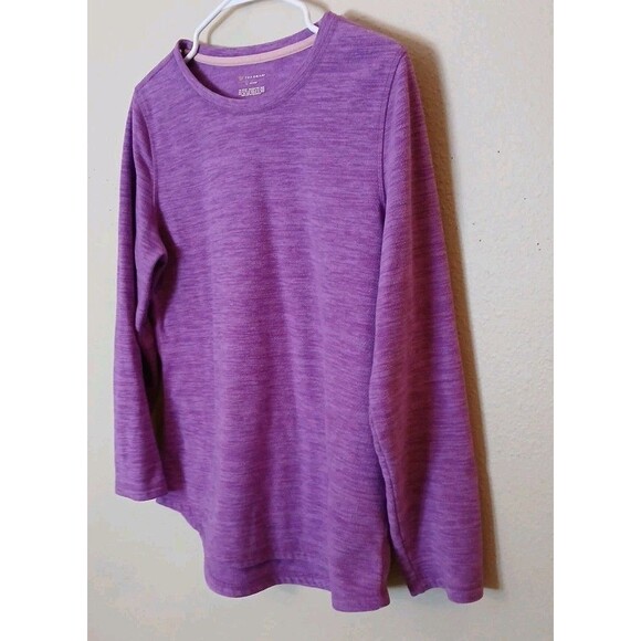 Tek Gear Women’s L Purple Long Sleeve Shirt Athletic Top Soft Brushed Interior - Picture 3 of 6